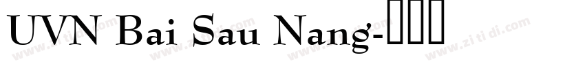 UVN Bai Sau Nang字体转换